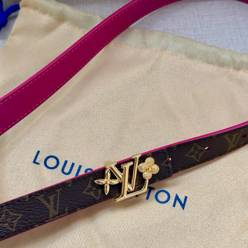 LV Iconic Double-Sided Belt Features A Slim Cut And A New Iconic Iconic Buckle 2.0-Wide