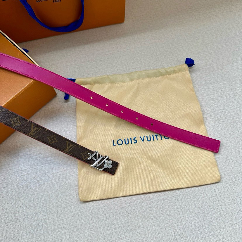 LV Iconic Double-Sided Belt Features A Slim Cut And A New Iconic Iconic Buckle 2.0-Wide