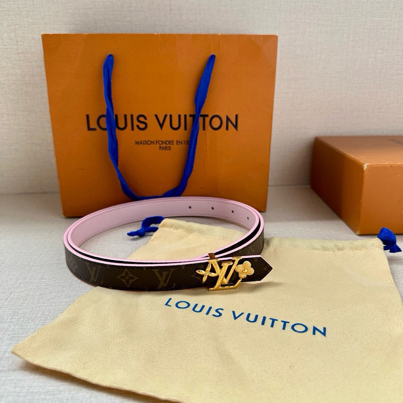 LV Iconic Double-Sided Belt Features A Slim Cut And A New Iconic Iconic Buckle 2.0-Wide