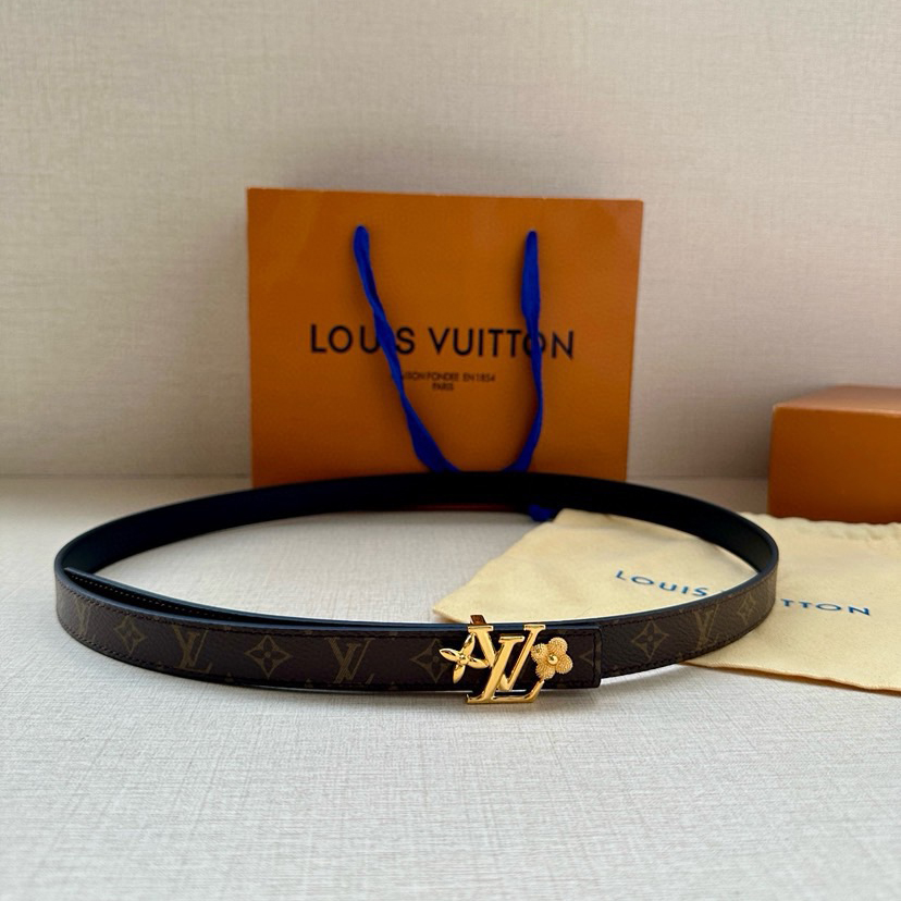 LV Iconic Double-Sided Belt Features A Slim Cut And A New Iconic Iconic Buckle 2.0-Wide