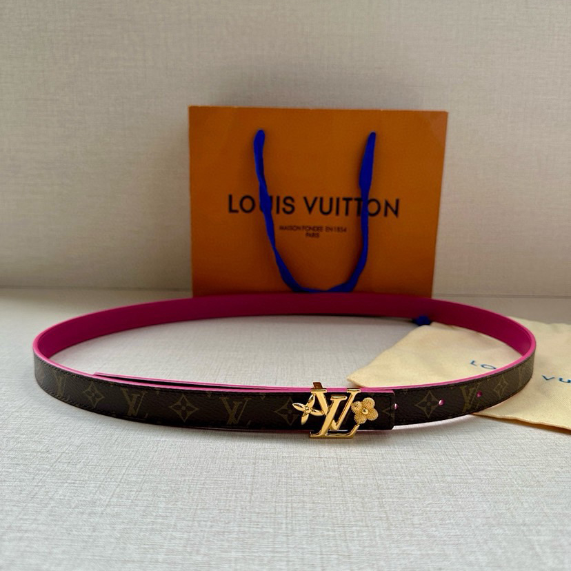 LV Iconic Double-Sided Belt Features A Slim Cut And A New Iconic Iconic Buckle 2.0-Wide