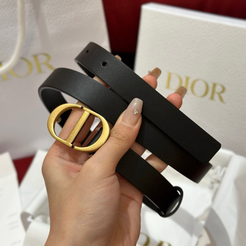 Dior Belts for Women Designer Belt Womens Formal Smooth Buckle Woman Narrow Genuine Leather Golden Bronze Cowhide Design Thin Optional High Quality