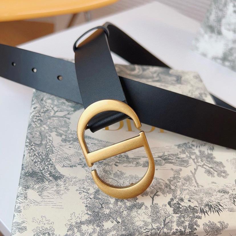 Dior Belts for Women Designer Belt Womens Formal Smooth Buckle Woman Narrow Genuine Leather Golden Bronze Cowhide Design Thin Optional High Quality