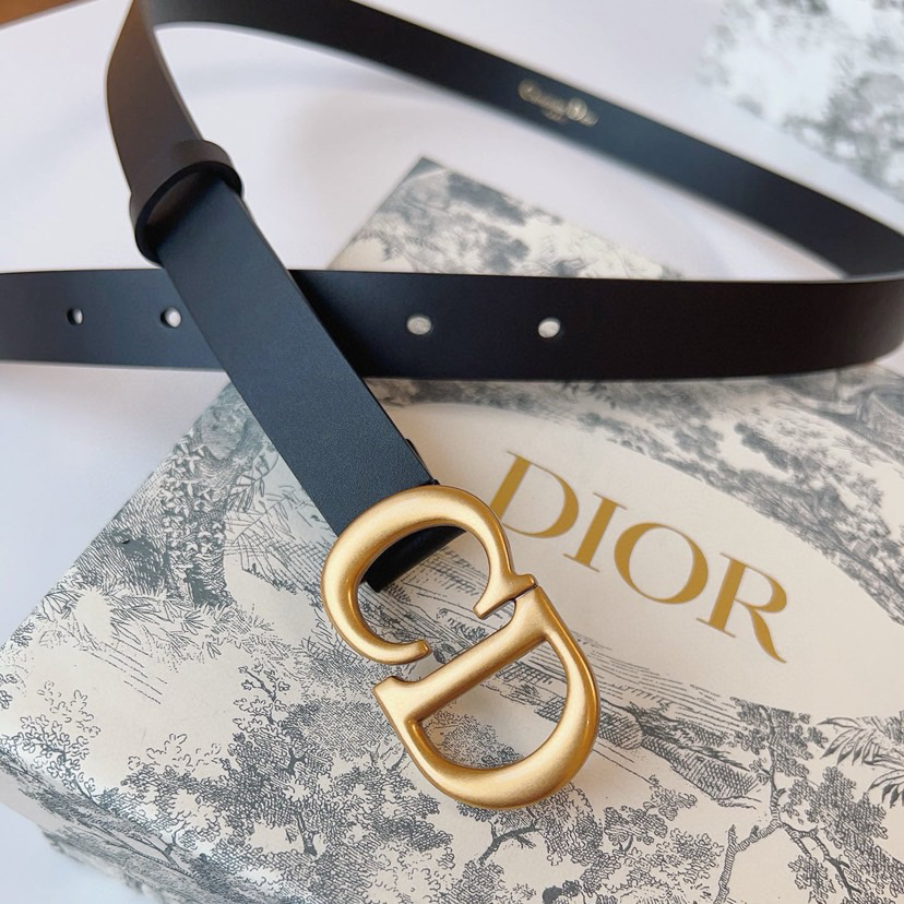 Dior Belts for Women Designer Belt Womens Formal Smooth Buckle Woman Narrow Genuine Leather Golden Bronze Cowhide Design Thin Optional High Quality