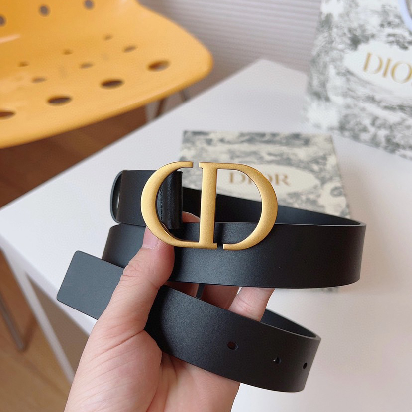 Dior Belts for Women Designer Belt Womens Formal Smooth Buckle Woman Narrow Genuine Leather Golden Bronze Cowhide Design Thin Optional High Quality