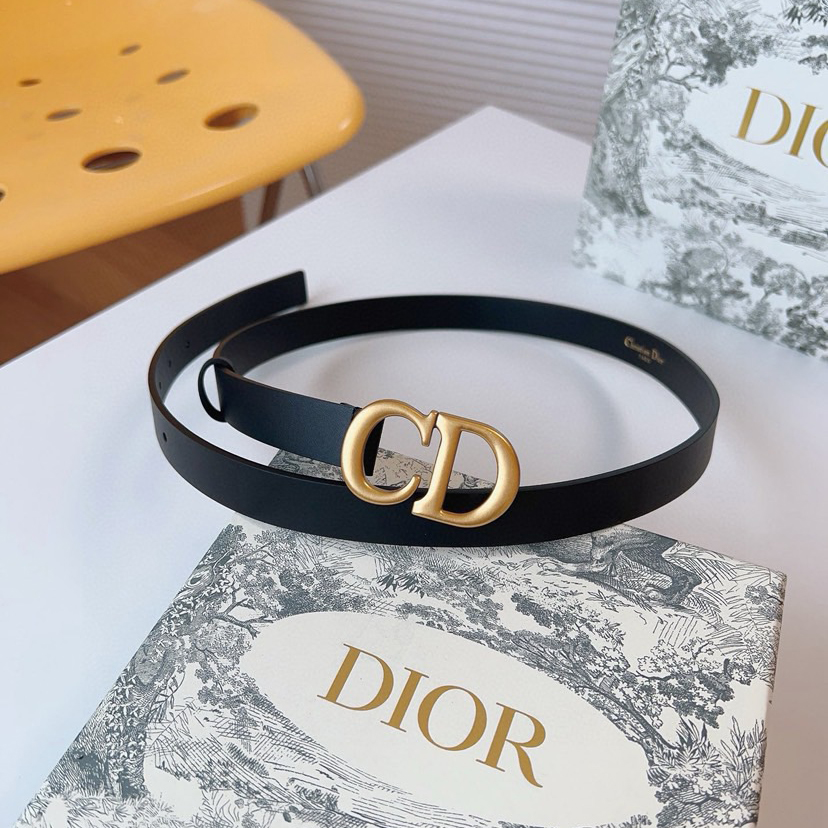 Dior Belts for Women Designer Belt Womens Formal Smooth Buckle Woman Narrow Genuine Leather Golden Bronze Cowhide Design Thin Optional High Quality