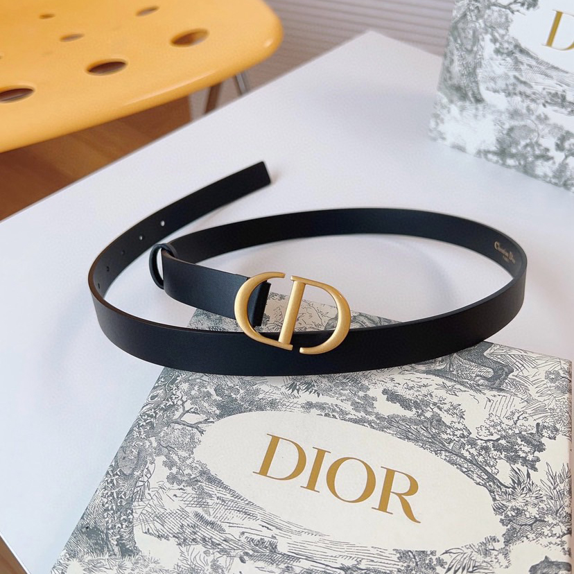 Dior Belts for Women Designer Belt Womens Formal Smooth Buckle Woman Narrow Genuine Leather Golden Bronze Cowhide Design Thin Optional High Quality