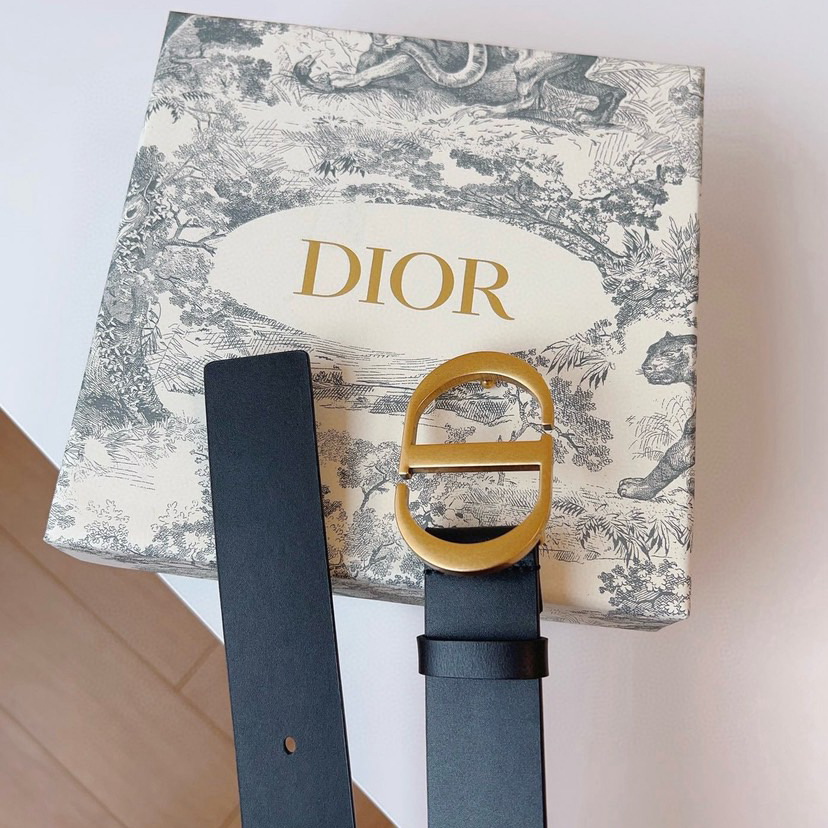 Dior Belts for Women Designer Belt Womens Formal Smooth Buckle Woman Narrow Genuine Leather Golden Bronze Cowhide Design Thin Optional High Quality