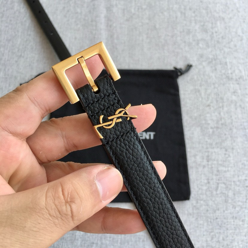 YSL Belts For Women Designer Belt Womens Formal Smooth Buckle Woman Narrow Genuine Leather Golden Bronze Cowhide Design Thin Optional High Quality