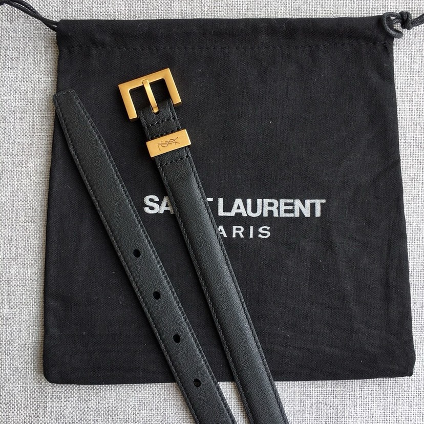 YSL Belts For Women Designer Belt Womens Formal Smooth Buckle Woman Narrow Genuine Leather Golden Bronze Cowhide Design Thin Optional High Quality