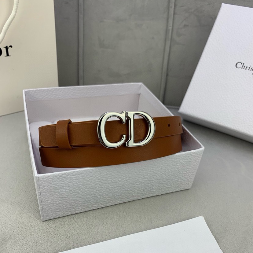 Dior Belts For Women Designer Belt Womens Formal Smooth Buckle Woman Narrow Genuine Leather Golden Bronze Cowhide Design Thin Optional High Quality