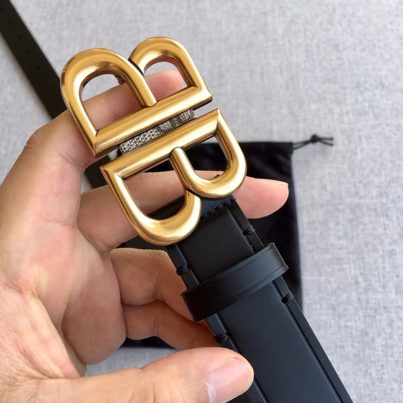 BALENCIAGA Belts For Women Designer Belt Womens Formal Smooth Buckle Woman Narrow Genuine Leather Golden Bronze Cowhide Design Thin Optional High Quality