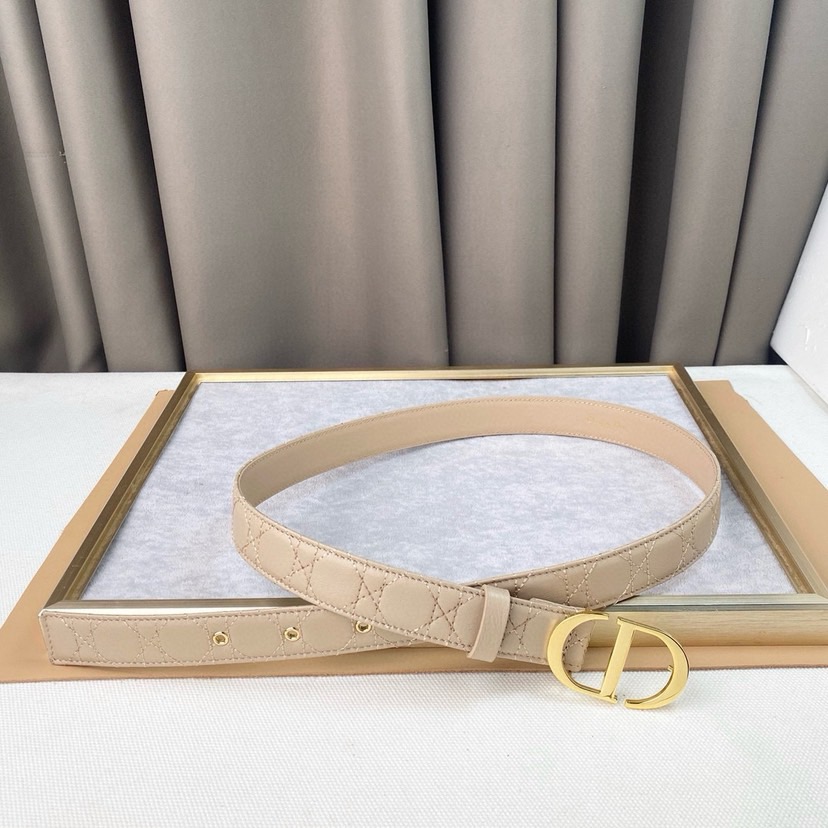 Dior Belts For Women Designer Belt Womens Formal Smooth Buckle Woman Narrow Genuine Leather Golden Bronze Cowhide Design Thin Optional High Quality