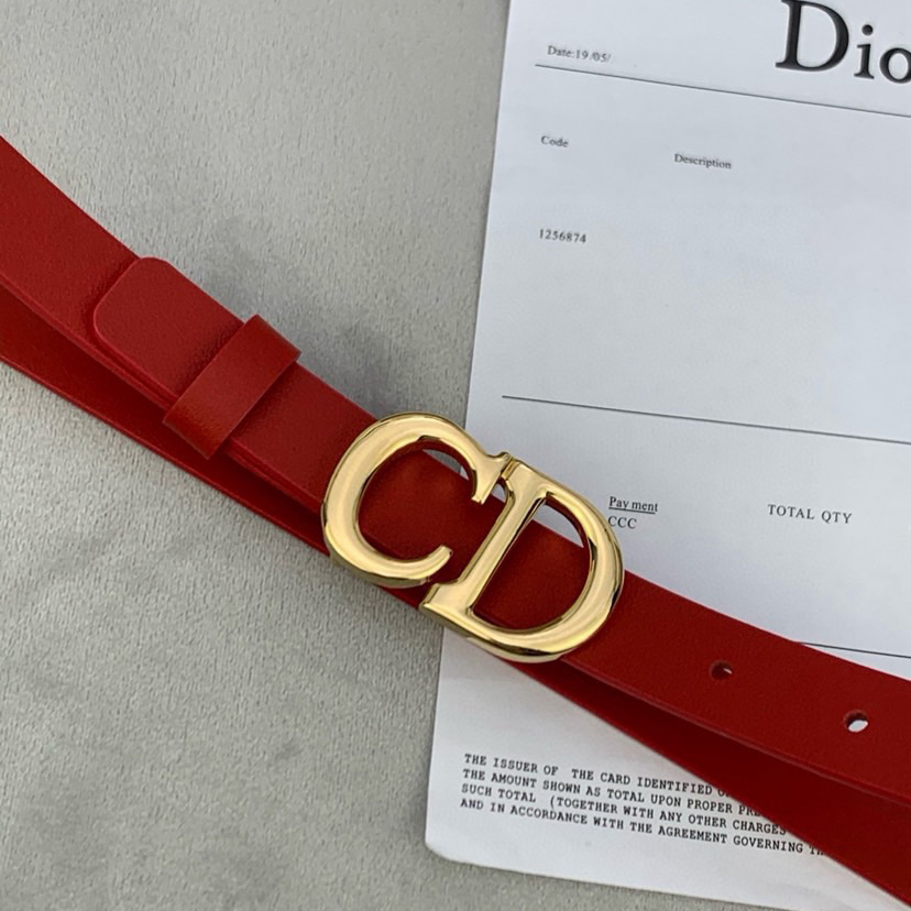 Dior Belts For Women Designer Belt Womens Formal Smooth Buckle Woman Narrow Genuine Leather Golden Bronze Cowhide Design Thin Optional High Quality
