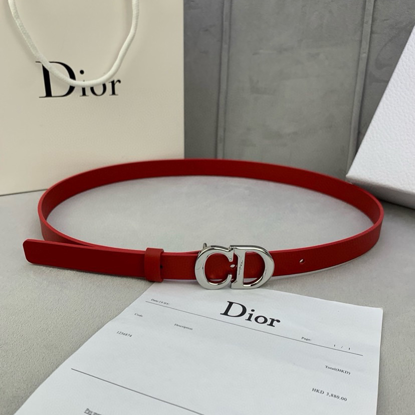 Dior Belts For Women Designer Belt Womens Formal Smooth Buckle Woman Narrow Genuine Leather Golden Bronze Cowhide Design Thin Optional High Quality