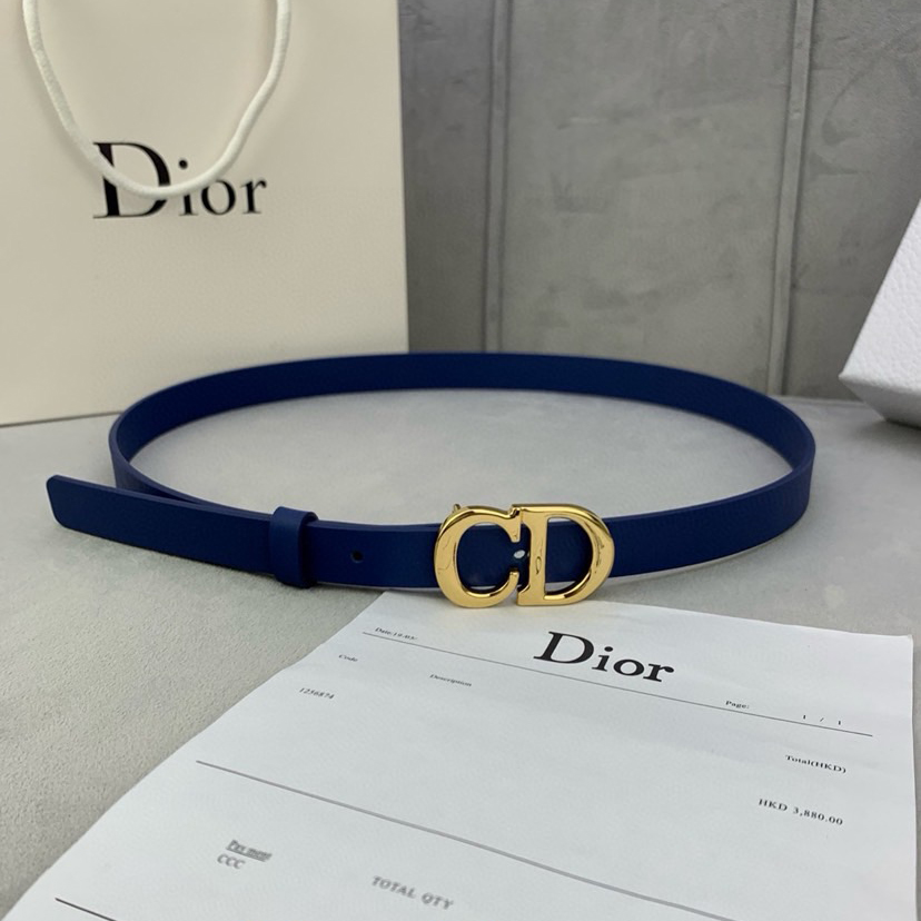 Dior Belts For Women Designer Belt Womens Formal Smooth Buckle Woman Narrow Genuine Leather Golden Bronze Cowhide Design Thin Optional High Quality