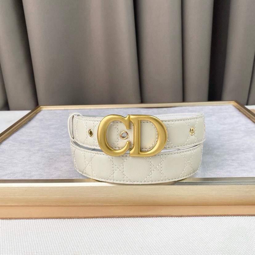 Dior Belts For Women Designer Belt Womens Formal Smooth Buckle Woman Narrow Genuine Leather Golden Bronze Cowhide Design Thin Optional High Quality