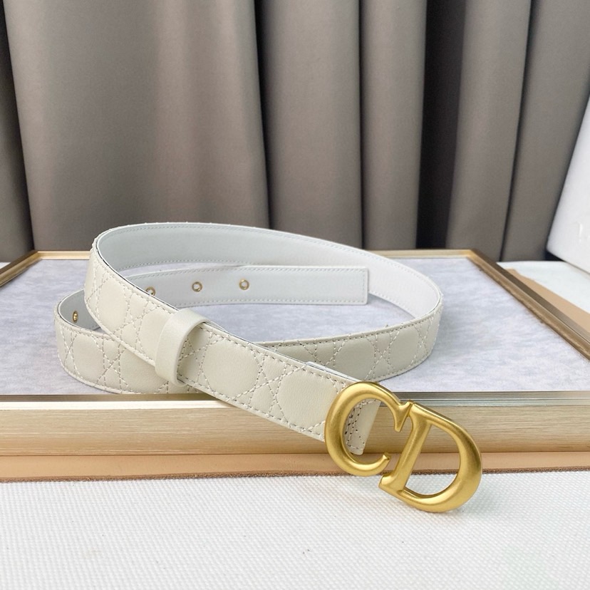 Dior Belts For Women Designer Belt Womens Formal Smooth Buckle Woman Narrow Genuine Leather Golden Bronze Cowhide Design Thin Optional High Quality