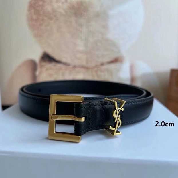 YSL Belts For Women Designer Belt Womens Formal Smooth Buckle Woman Narrow Genuine Leather Golden Bronze Cowhide Design Thin Optional High Quality