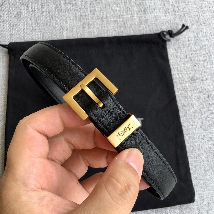 YSL Belts For Women Designer Belt Womens Formal Smooth Buckle Woman Narrow Genuine Leather Golden Bronze Cowhide Design Thin Optional High Quality