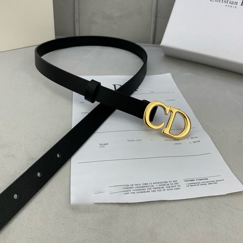 Dior Belts For Women Designer Belt Womens Formal Smooth Buckle Woman Narrow Genuine Leather Golden Bronze Cowhide Design Thin Optional High Quality