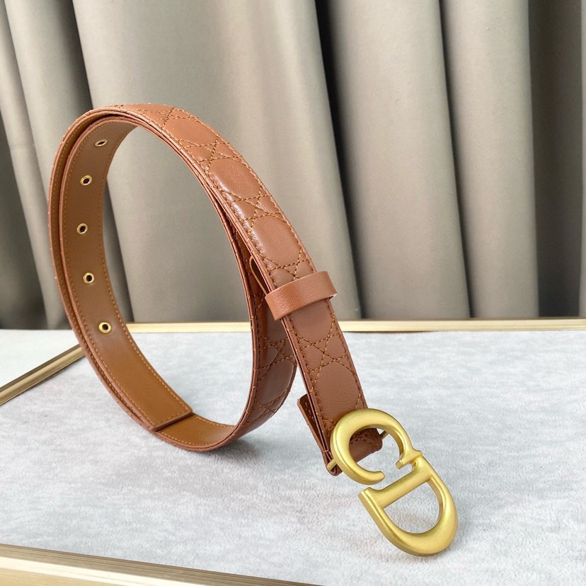 Dior Belts For Women Designer Belt Womens Formal Smooth Buckle Woman Narrow Genuine Leather Golden Bronze Cowhide Design Thin Optional High Quality