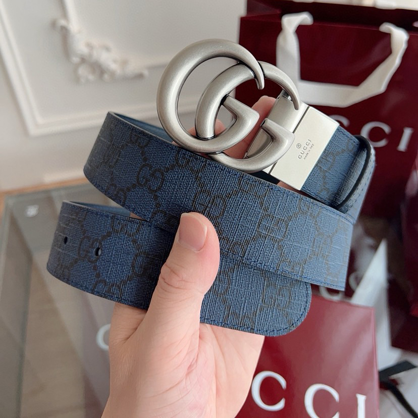 Gucci Classic Designer Belt Belts For Women Man Designer Casual Letter Smooth Buckle Belt Double-Sided Printed Patterned Cowhide Width 3.7cm Retro Gg Rotating Buckle Double-Sided Available
