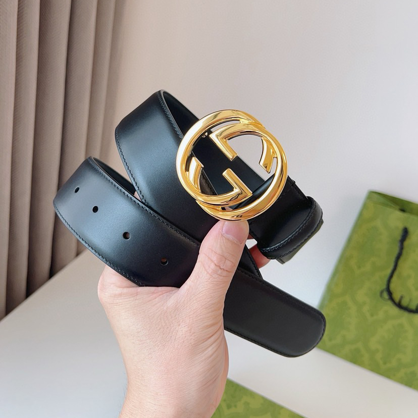 Gucci Circular Interlocking Double G Buckle, Accessories And Ready To Wear Items Continue To Rejuvenate And Present The Brand's Classic Details Simple Yet Elegant Style Suitable For Various Dressing Styles Belt Width: 4.0cm