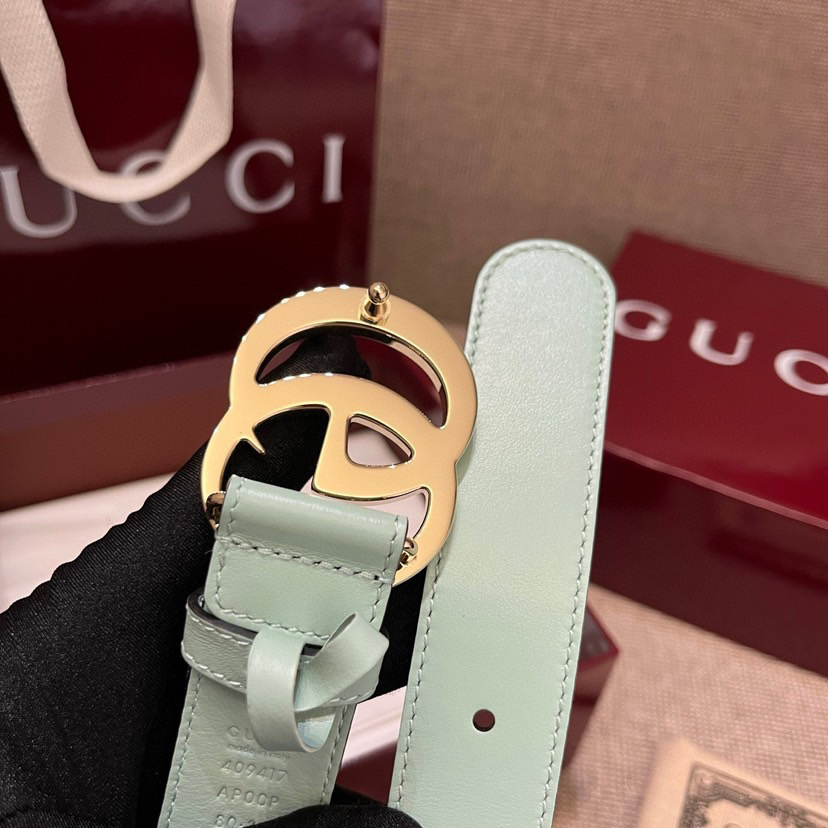 Gucci Belts For Women Designer Belt Womens Formal Smooth Buckle Woman Narrow Genuine Leather Golden Bronze Cowhide Design Thin Optional High Quality