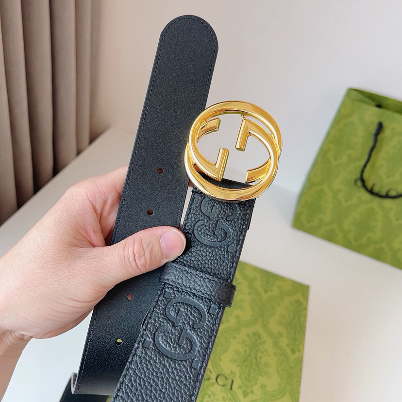 Gucci Circular Interlocking Double G Buckle Accessories And Ready To Wear Items Continue To Rejuvenate And Present The Brand's Classic Details Simple Yet Elegant Style Suitable For Various Dressing Styles Belt Width: 4.0cm