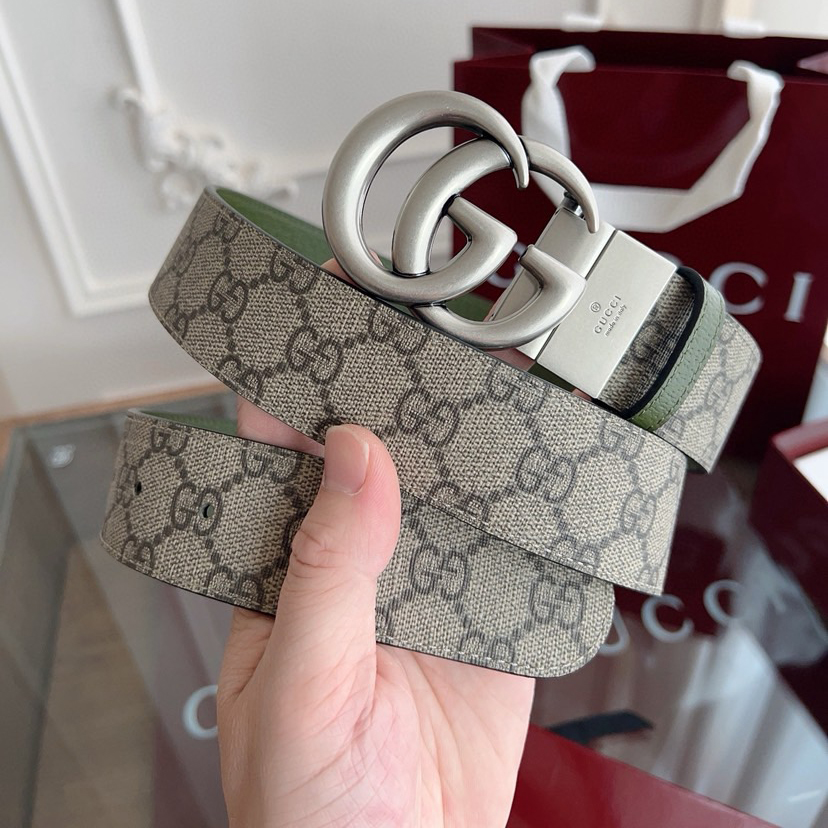 Gucci Classic Designer Belt Belts For Women Man Designer Casual Letter Smooth Buckle Belt Double-Sided Printed Patterned Cowhide Width 3.7cm Retro Gg Rotating Buckle Double-Sided Available