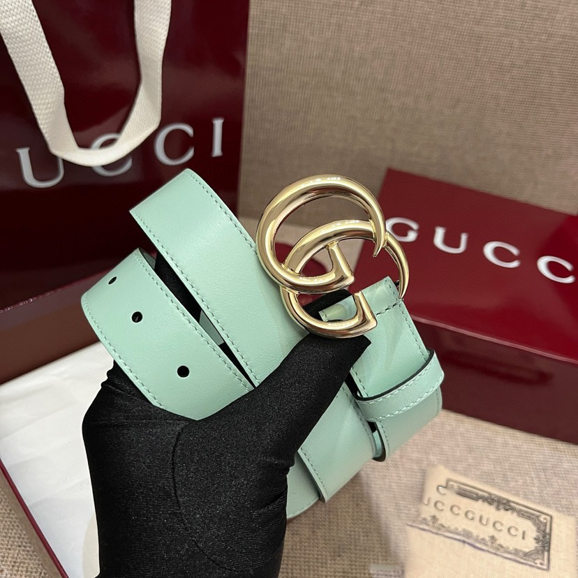 Gucci Belts For Women Designer Belt Womens Formal Smooth Buckle Woman Narrow Genuine Leather Golden Bronze Cowhide Design Thin Optional High Quality