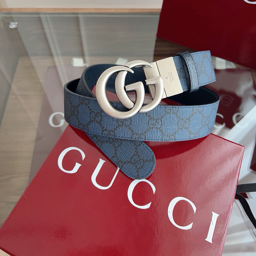 Gucci Classic Designer Belt Belts For Women Man Designer Casual Letter Smooth Buckle Belt Double-Sided Printed Patterned Cowhide Width 3.7cm Retro Gg Rotating Buckle Double-Sided Available