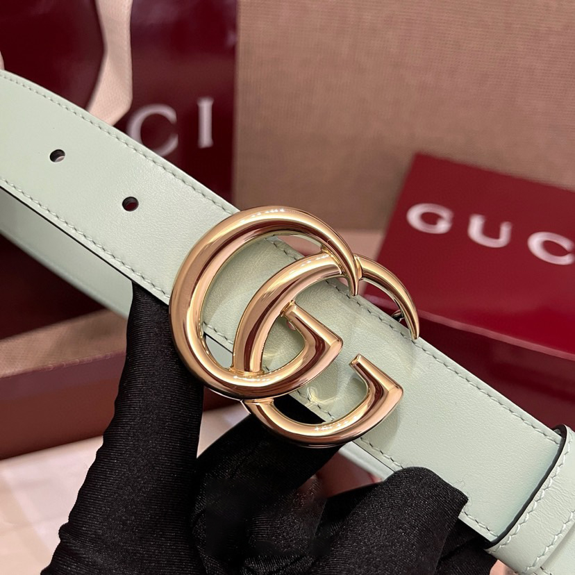 Gucci Belts For Women Designer Belt Womens Formal Smooth Buckle Woman Narrow Genuine Leather Golden Bronze Cowhide Design Thin Optional High Quality