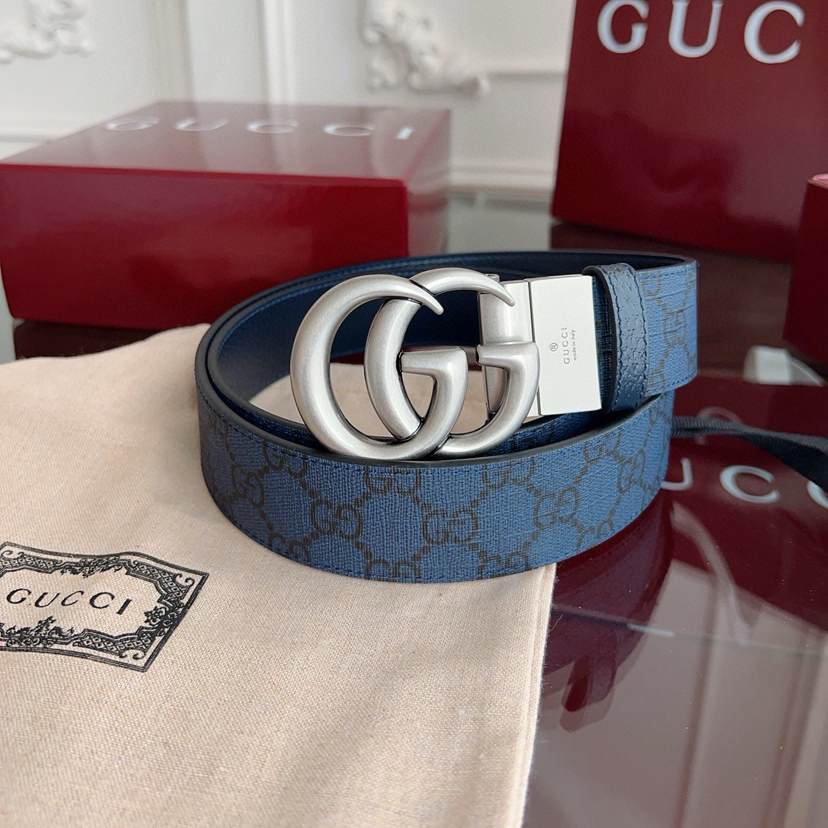 Gucci Classic Designer Belt Belts For Women Man Designer Casual Letter Smooth Buckle Belt Double-Sided Printed Patterned Cowhide Width 3.7cm Retro Gg Rotating Buckle Double-Sided Available