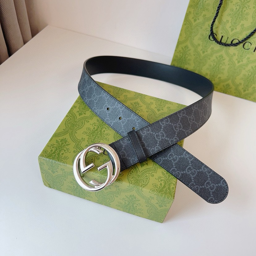 Gucci Circular Interlocking Double G Buckle, Accessories And Ready To Wear Items Continue To Rejuvenate And Present The Brand's Classic Details Simple Yet Elegant Style Suitable For Various Dressing Styles Belt Width: 4.0cm