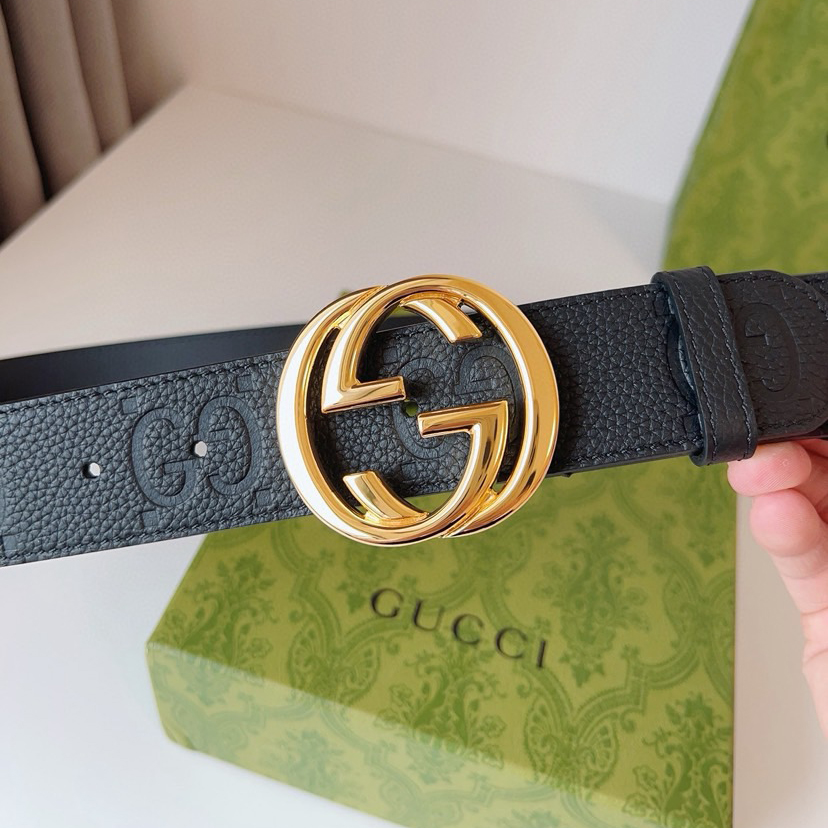 Gucci Circular Interlocking Double G Buckle Accessories And Ready To Wear Items Continue To Rejuvenate And Present The Brand's Classic Details Simple Yet Elegant Style Suitable For Various Dressing Styles Belt Width: 4.0cm