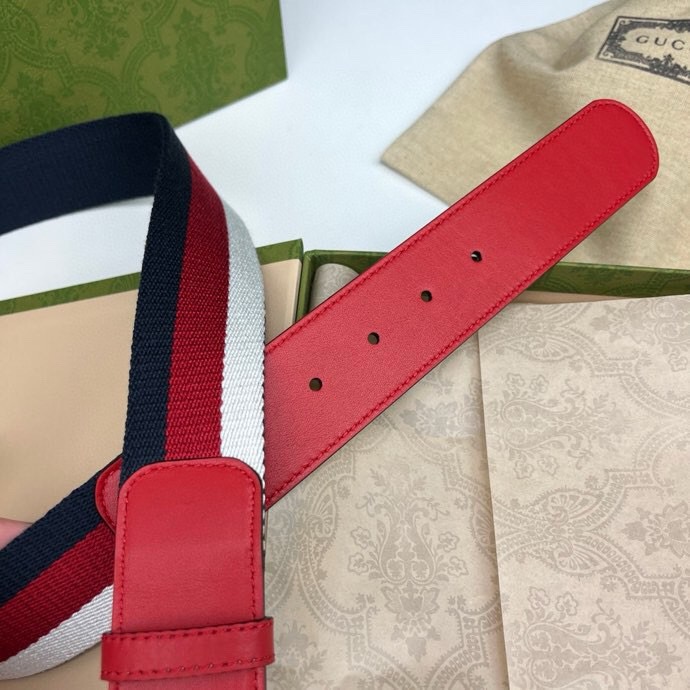 Gucci Designer Belt, Men's Belt Women's Brand Belt Luxury Belt Pure Cotton Belt Head Layer Cowhide Splicing Lining With Original Single Buckle Width 3.8cm