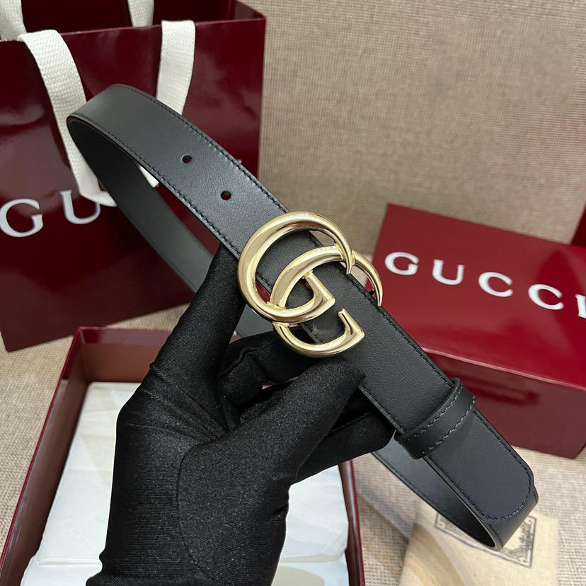 Gucci Belts For Women Designer Belt Womens Formal Smooth Buckle Woman Narrow Genuine Leather Golden Bronze Cowhide Design Thin Optional High Quality
