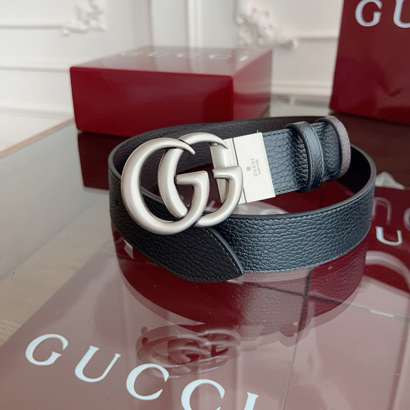 Gucci Classic Designer Belt Belts For Women Man Designer Casual Letter Smooth Buckle Belt Double-Sided Lychee Patterned Cowhide Width 3.7cm Retro Gg Rotating Buckle Double-Sided Available
