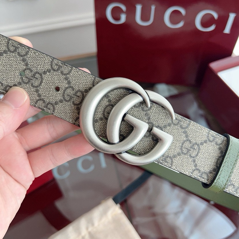 Gucci Classic Designer Belt Belts For Women Man Designer Casual Letter Smooth Buckle Belt Double-Sided Printed Patterned Cowhide Width 3.7cm Retro Gg Rotating Buckle Double-Sided Available