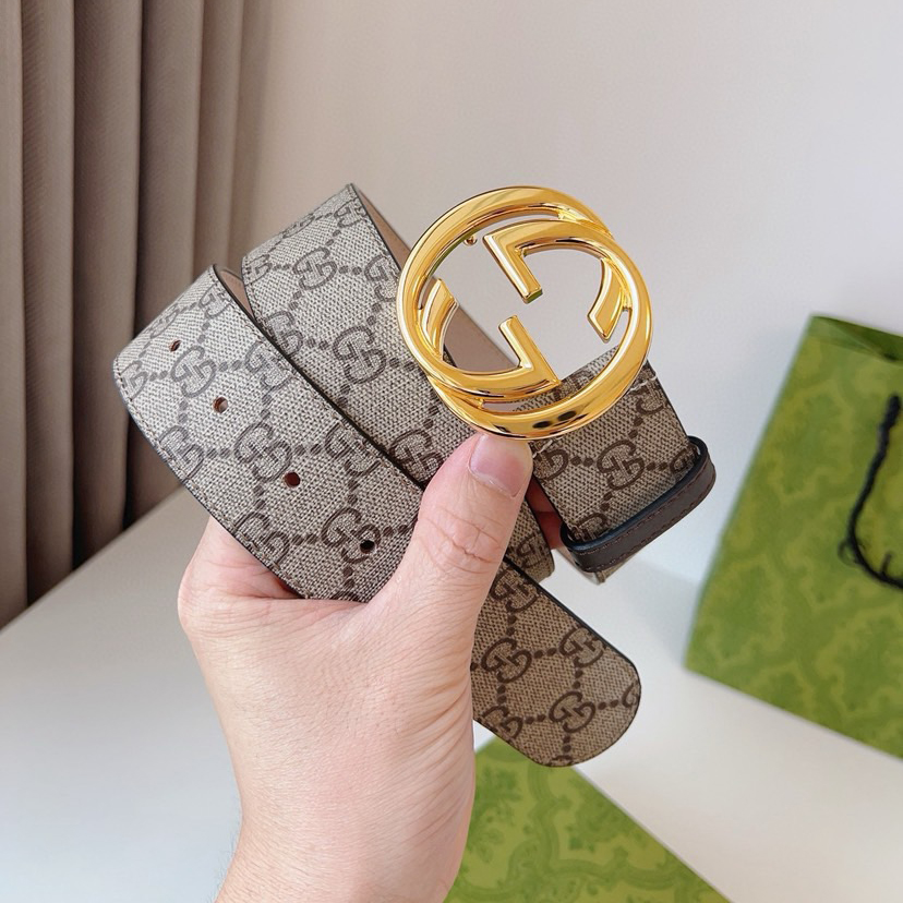 Gucci Circular Interlocking Double G Buckle, Accessories And Ready To Wear Items Continue To Rejuvenate And Present The Brand's Classic Details Simple Yet Elegant Style Suitable For Various Dressing Styles Belt Width: 4.0cm