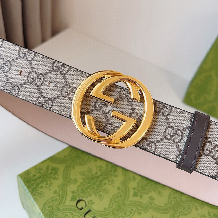 Gucci Circular Interlocking Double G Buckle, Accessories And Ready To Wear Items Continue To Rejuvenate And Present The Brand's Classic Details Simple Yet Elegant Style Suitable For Various Dressing Styles Belt Width: 4.0cm