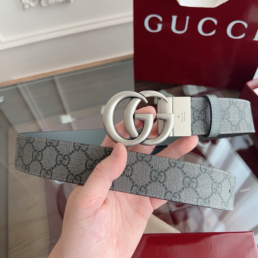 Gucci Classic Designer Belt Belts For Women Man Designer Casual Letter Smooth Buckle Belt Double-Sided Printed Patterned Cowhide Width 3.7cm Retro Gg Rotating Buckle Double-Sided Available