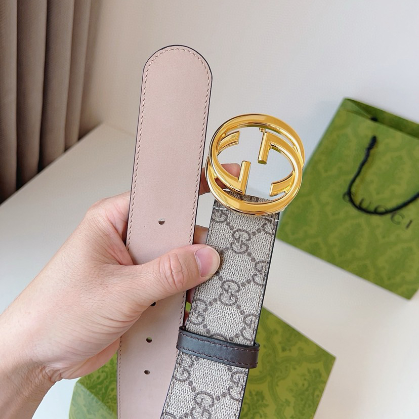 Gucci Circular Interlocking Double G Buckle, Accessories And Ready To Wear Items Continue To Rejuvenate And Present The Brand's Classic Details Simple Yet Elegant Style Suitable For Various Dressing Styles Belt Width: 4.0cm