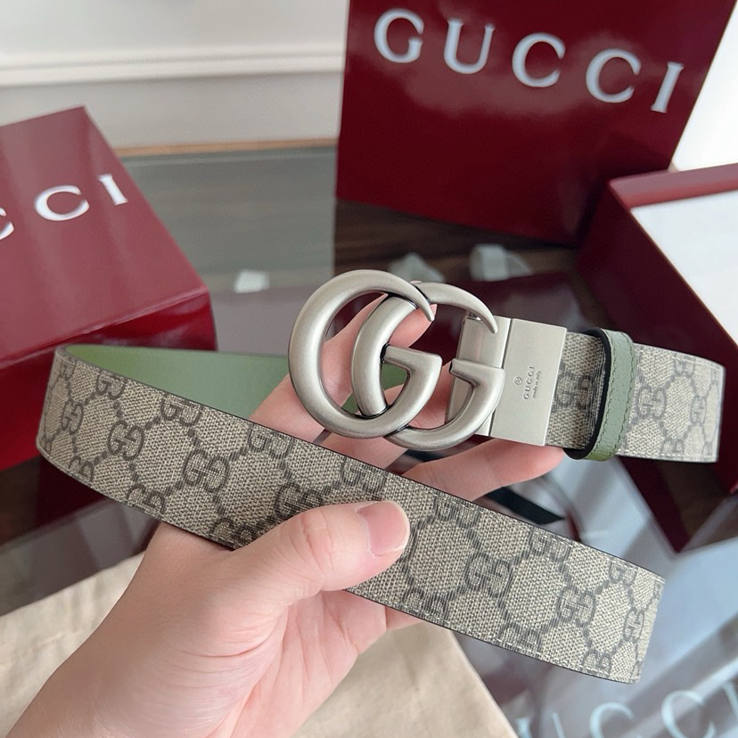 Gucci Classic Designer Belt Belts For Women Man Designer Casual Letter Smooth Buckle Belt Double-Sided Printed Patterned Cowhide Width 3.7cm Retro Gg Rotating Buckle Double-Sided Available