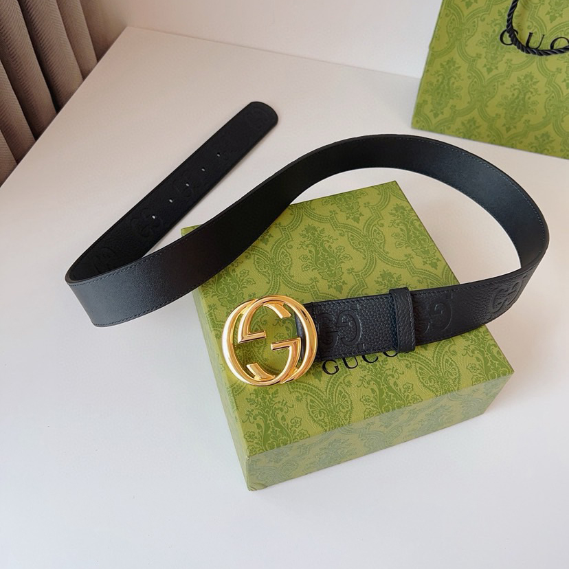 Gucci Circular Interlocking Double G Buckle Accessories And Ready To Wear Items Continue To Rejuvenate And Present The Brand's Classic Details Simple Yet Elegant Style Suitable For Various Dressing Styles Belt Width: 4.0cm