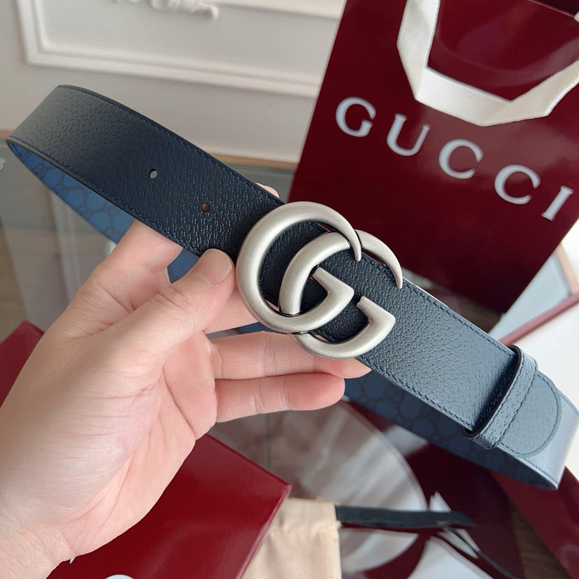 Gucci Classic Designer Belt Belts For Women Man Designer Casual Letter Smooth Buckle Belt Double-Sided Printed Patterned Cowhide Width 3.7cm Retro Gg Rotating Buckle Double-Sided Available