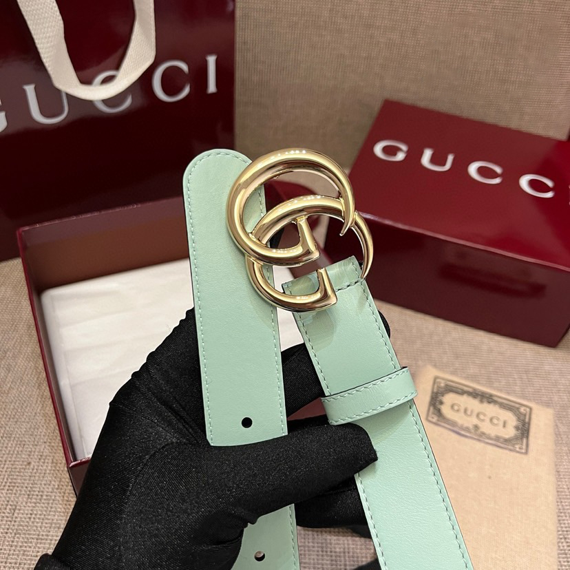 Gucci Belts For Women Designer Belt Womens Formal Smooth Buckle Woman Narrow Genuine Leather Golden Bronze Cowhide Design Thin Optional High Quality