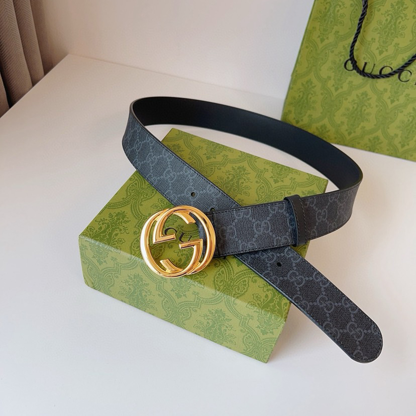 Gucci Circular Interlocking Double G Buckle, Accessories And Ready To Wear Items Continue To Rejuvenate And Present The Brand's Classic Details Simple Yet Elegant Style Suitable For Various Dressing Styles Belt Width: 4.0cm